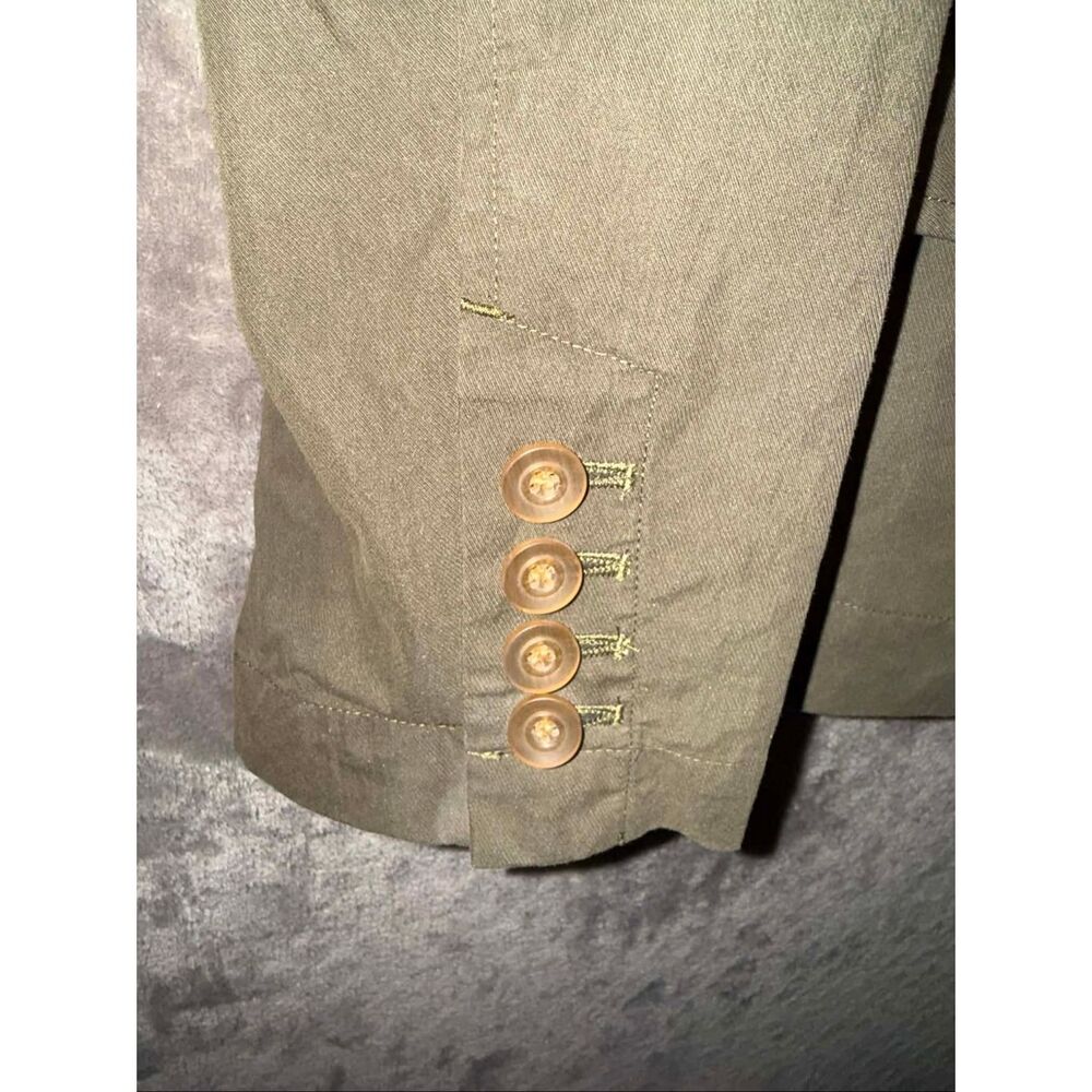 Talbots Army Green Button Front Pocket Blazer Siz… - image 5